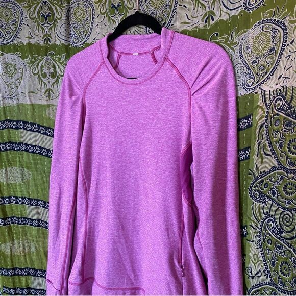 Lululemon Heathered Ultraviolet Think Fast Long Sleeve Size 8 - Picture 8 of 15